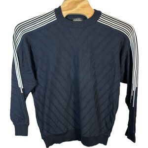 VINTAGE CARLO COLUCCI Y2K KNIT SWEATER MENS XL Navy White‎ Gray